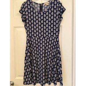 Michael by Michael Kors Navy Paisley Dress